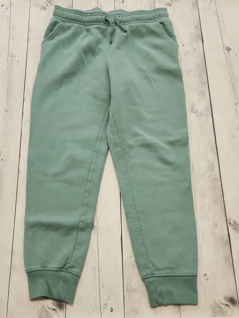Tek Gear Ultrasoft Fleece Girls Large 10/12 Sweatpants Green In Color